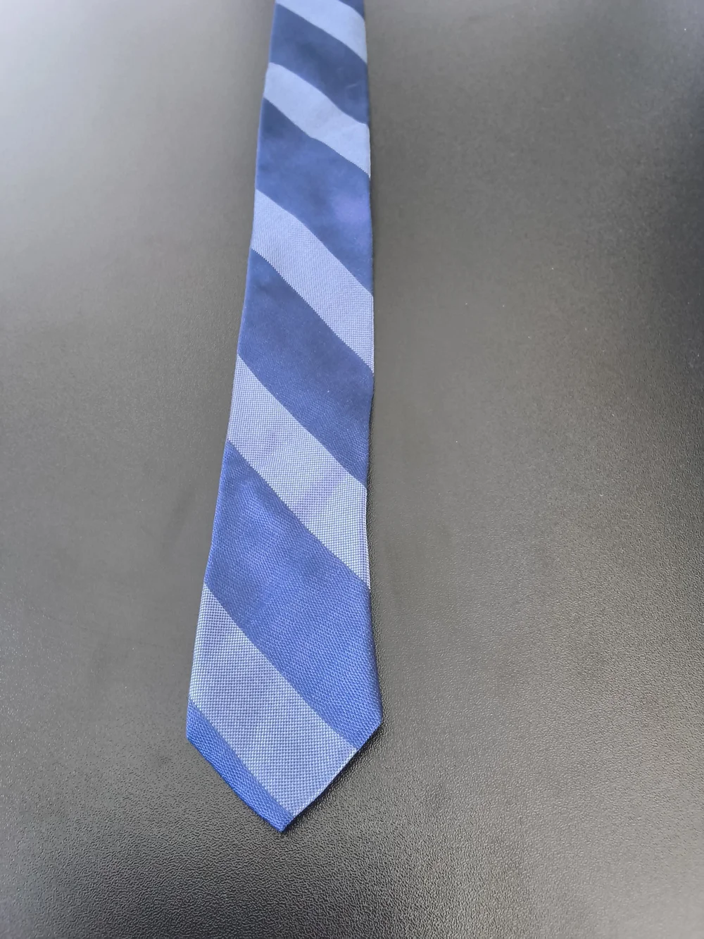Van Heusen Navy and Light Blue Diagonal Stripe Tie